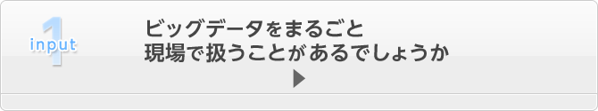 ビッグデータをまるごと現場で扱うことがあるでしょうか